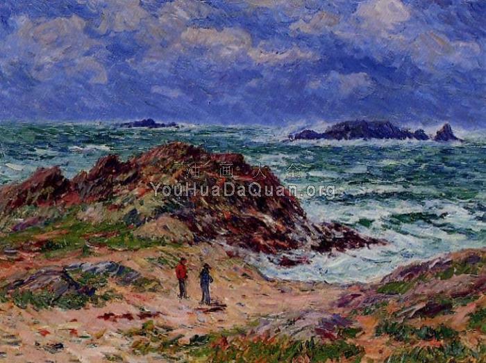 By the Sea in Southern Brittany - 亨利·莫雷
